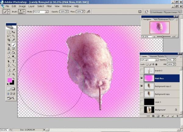 Creation of Candy Floss Tree: Step 2